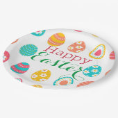 Assiettes En Carton Oeuf de Pâques moderne (Angle)