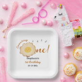 Assiettes En Carton Oeuf frit mignon 1er anniversaire (Fête)