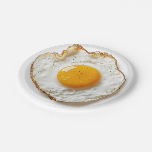 Assiettes En Carton Oeuf parfaitement frit avec des arêtes de croupe e (Angle)