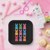 Assiettes En Carton Oeufs de lapin de Pâques Plaid Leopard (Fête)