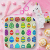 Assiettes En Carton Oeufs de Pâques (Fête)