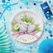 Assiettes En Carton Oeufs de pâques, marguerite (Fête)