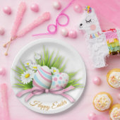 Assiettes En Carton Oeufs de pâques, marguerite (Fête)