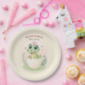 Assiettes En Carton OEufs d'éclosion de bébé kawaii floral -Fille (Fête)