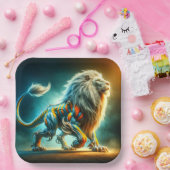 Assiettes En Carton OEuvre de Lion (Fête)
