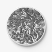 Assiettes En Carton Oeuvre Historique Gothique Tombant En Enfer (Devant)