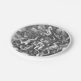 Assiettes En Carton Oeuvre Historique Gothique Tombant En Enfer