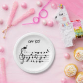 Assiettes En Carton Off Key, flamingo personnalisable (Fête)