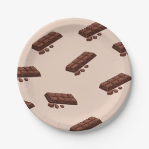 Assiettes En Carton Offrez-vous des lisses de chocolat avec plaque de