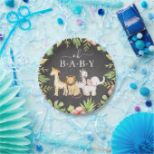 Assiettes En Carton Oh Baby Jungle Baby shower 7" Plaque (Fête)