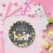 Assiettes En Carton Oh Baby Jungle Baby shower 7" Plaque (Fête)