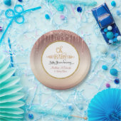 Assiettes En Carton OH BABY Parties scintillant rose  Baby shower de t (Fête)