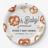 Assiettes En Carton Oh Baby Pretzels & Pacifiers Baby shower Bienvenue (Devant)