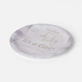 Assiettes En Carton OH Bébé ! Calligraphie Ombré Lilac (Angle)