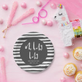 Assiettes En Carton OH bébé, deux plaques en papier baby shower (Fête)