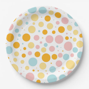 Assiettes En Carton Oh Bébé mignon Baby shower Pois amusant