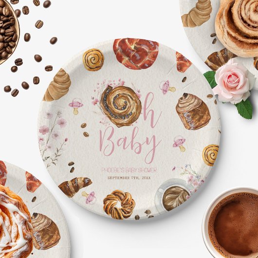 Assiettes En Carton Oh Bébé pâtisseries + Pacificateurs Baby shower fi