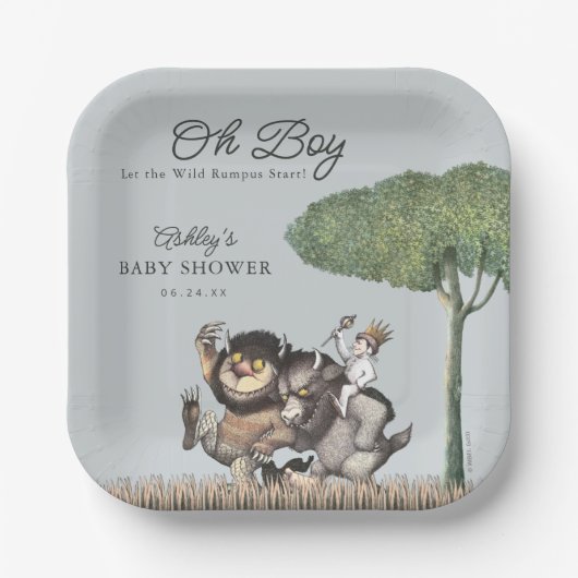 Assiettes En Carton Oh Boy! Que le chahut sauvage commence | Baby Show (Recto)