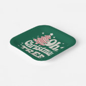 Assiettes En Carton Oh Christmas Tree Light Merry Christmas Xmas  (Angulaire)
