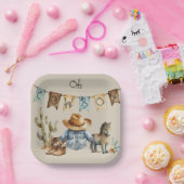 Assiettes En Carton Oh Cowboy Plaque Papier Occidentale Anniversaire (Fête)