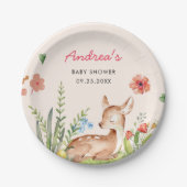 Assiettes En Carton Oh Deer Baby shower (Devant)