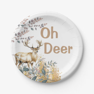Assiettes En Carton Oh Deer Baby shower