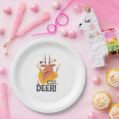 Assiettes En Carton Oh Deer Contemporary Minimal Look (Fête)