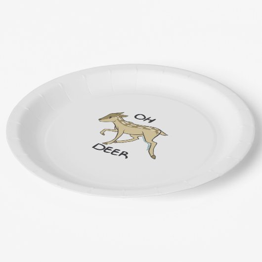 Assiettes En Carton Oh Deer Elegant Timeless Style  (Angle)
