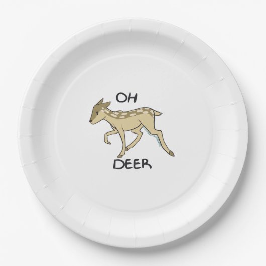 Assiettes En Carton Oh Deer Elegant Timeless Style (Devant)