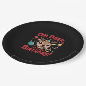 Assiettes En Carton Oh Deer Its My Birthday Cute Reindeer Festive Styl (Angle)