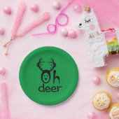 Assiettes En Carton Oh Deer - Plaques de papier de Noël (Fête)