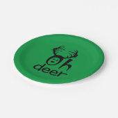 Assiettes En Carton Oh Deer - Plaques de papier de Noël (Angle)