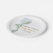 Assiettes En Carton Oh Garçon Bébé Bleu Balloon Eucalyptus (Angle)