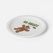 Assiettes En Carton Oh ! Gingerbread Homme Cookie (Angle)