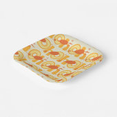 Assiettes En Carton Oh, les endroits où tu iras | Motif de texte orang (Angulaire)