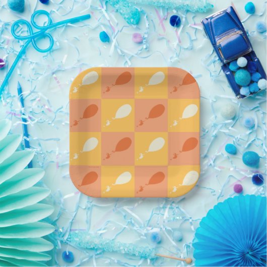 Assiettes En Carton Oh, les endroits où tu iras | Motif orange (Fête)