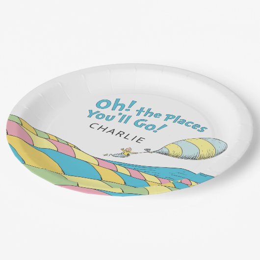 Assiettes En Carton Oh! Les Endroits où tu iras ! Plaques Papier BoyBi (Angle)