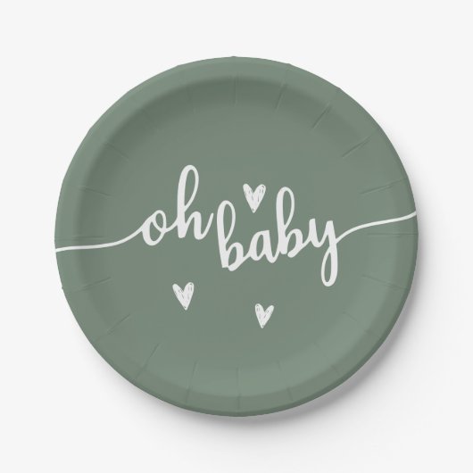 Assiettes En Carton Oh mon bébé (Devant)