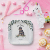 Assiettes En Carton Oh mon Dieu ! Doigt d'aquarelle Rottweiler personn (Fête)