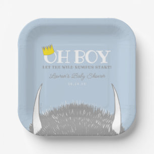 Assiettes En Carton Oh mon garçon   Laisser le Rumpus sauvage commence