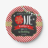 Assiettes En Carton Oh Quel Amusement D'Être Un ! Noël 1er anniversair (Devant)