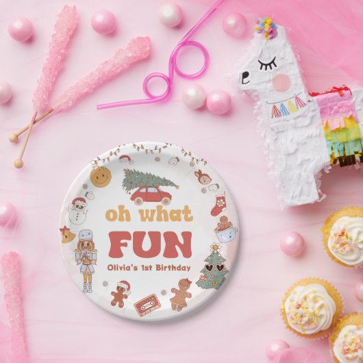 Assiettes En Carton Oh Quel Amusement Père Noël Noël Anniversaire Plaq (Fête)