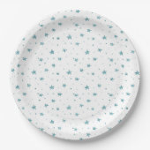 Assiettes En Carton Oh quel plaisir bleu parties scintillant étoiles n (Devant)