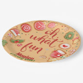 Assiettes En Carton Oh quel plaisir Noël anniversaire (Angle)