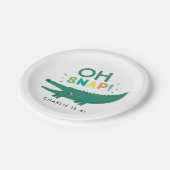 Assiettes En Carton Oh Snap Alligator Crocodile Plaques de fête d'anni (Angle)