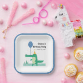 Assiettes En Carton Oh Snap mignon Anniversaire de enfant Alligator (Fête)