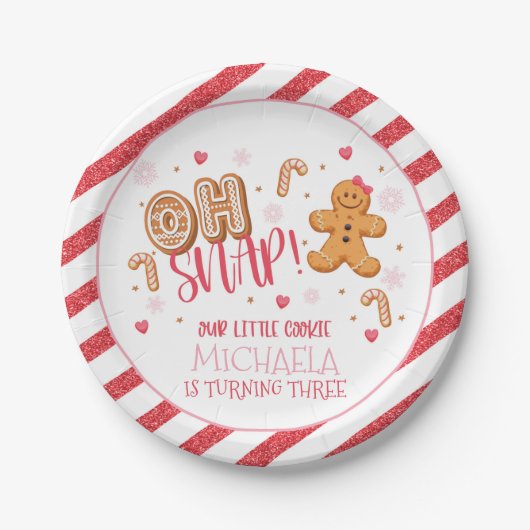Assiettes En Carton Oh Snap Our Little Cookie Party Plaque - Custom (Devant)