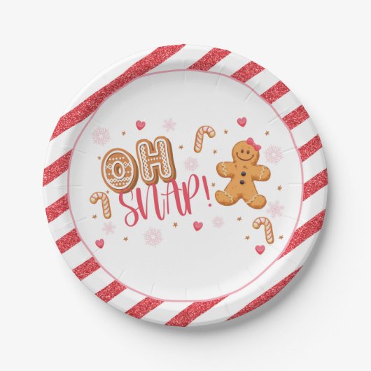Assiettes En Carton Oh Snap Our Little Cookie Party Plaque - WH (Devant)