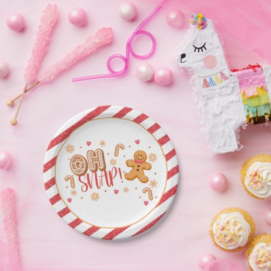 Assiettes En Carton Oh Snap Our Little Cookie Party Plaque - WH - Garç (Fête)