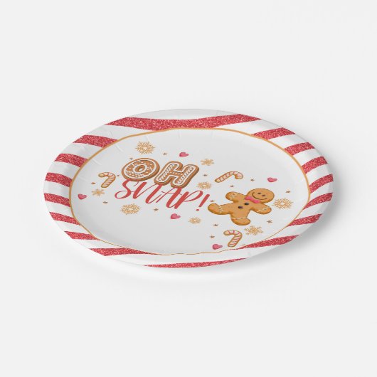 Assiettes En Carton Oh Snap Our Little Cookie Party Plaque - WH - Garç (Angle)